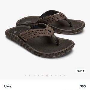 Men’s Olukei Ulele $90 Men’s Beach Sandals Size 10 Dark Java Brown New Release